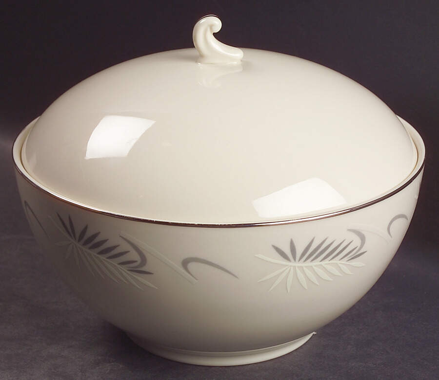 Continental White (Coupe) Round Covered Vegetable by Flintridge-1