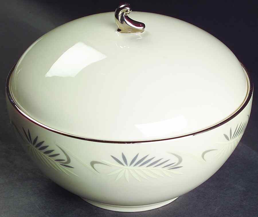Continental White (Coupe) Round Covered Vegetable by Flintridge-1