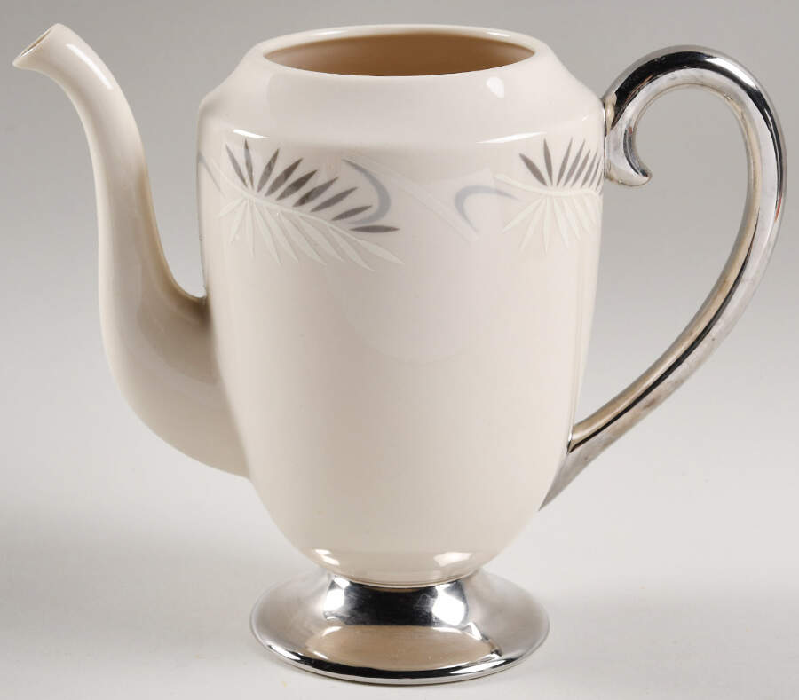 Continental White (Rim) Coffee Pot No Lid by Flintridge-1