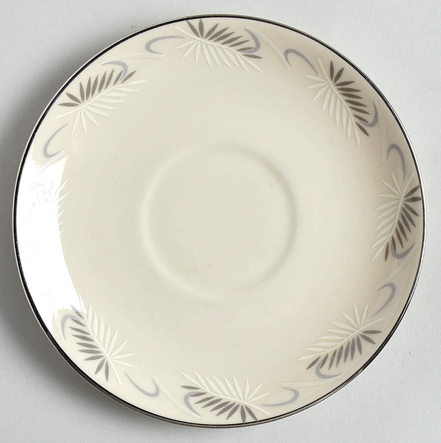 Continental White (Rim) Saucer by Flintridge-1