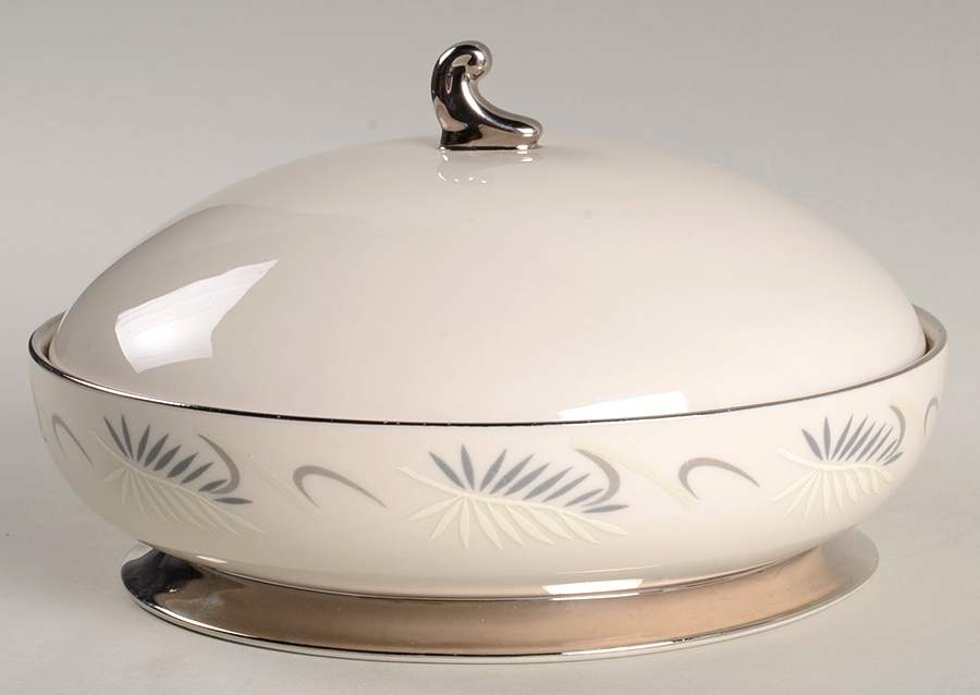 Continental White (Rim) Round Covered Vegetable by Flintridge-1