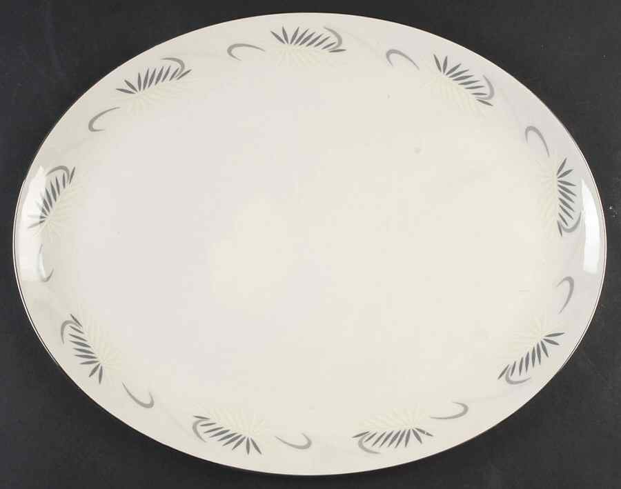 Continental White (Rim) 16" Oval Serving Platter by Flintridge-1