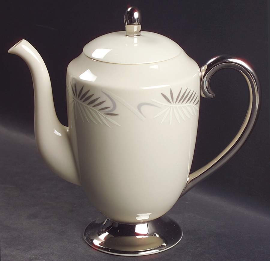 Continental White (Rim) Coffee Pot & Lid by Flintridge-1