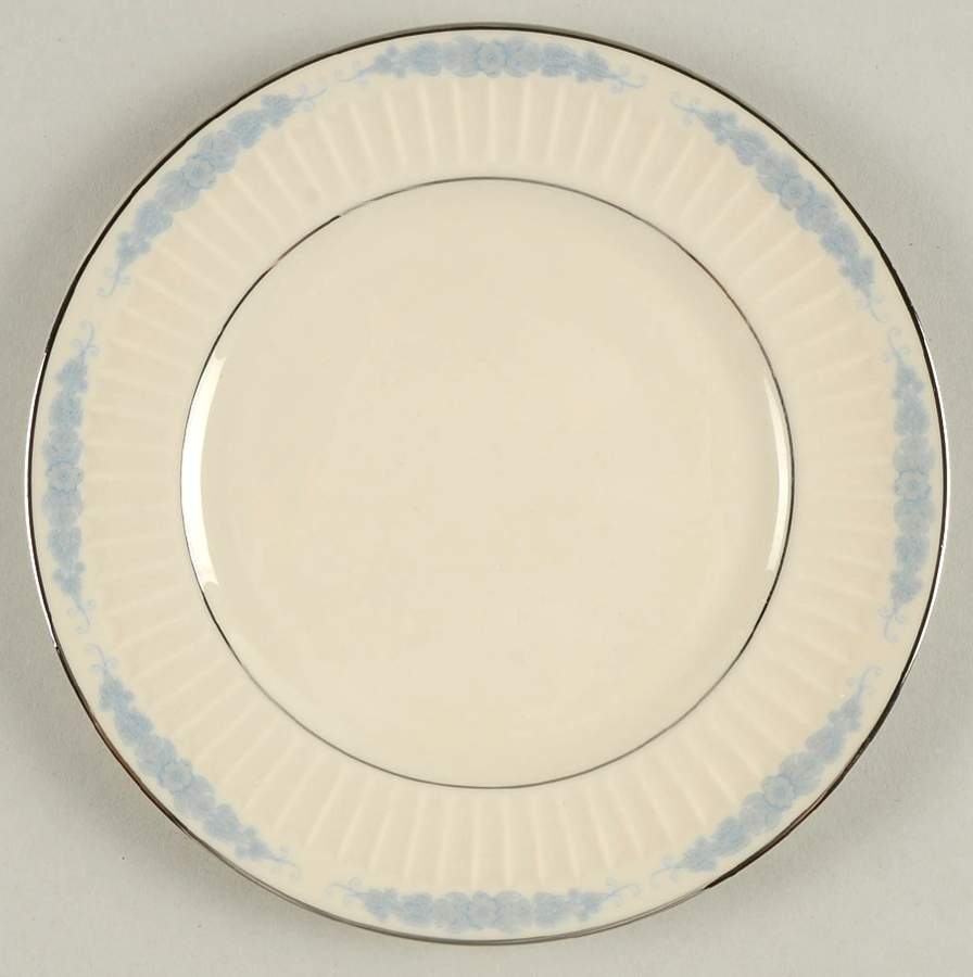 Crissy Rose Blue Bread & Butter Plate by Flintridge-1
