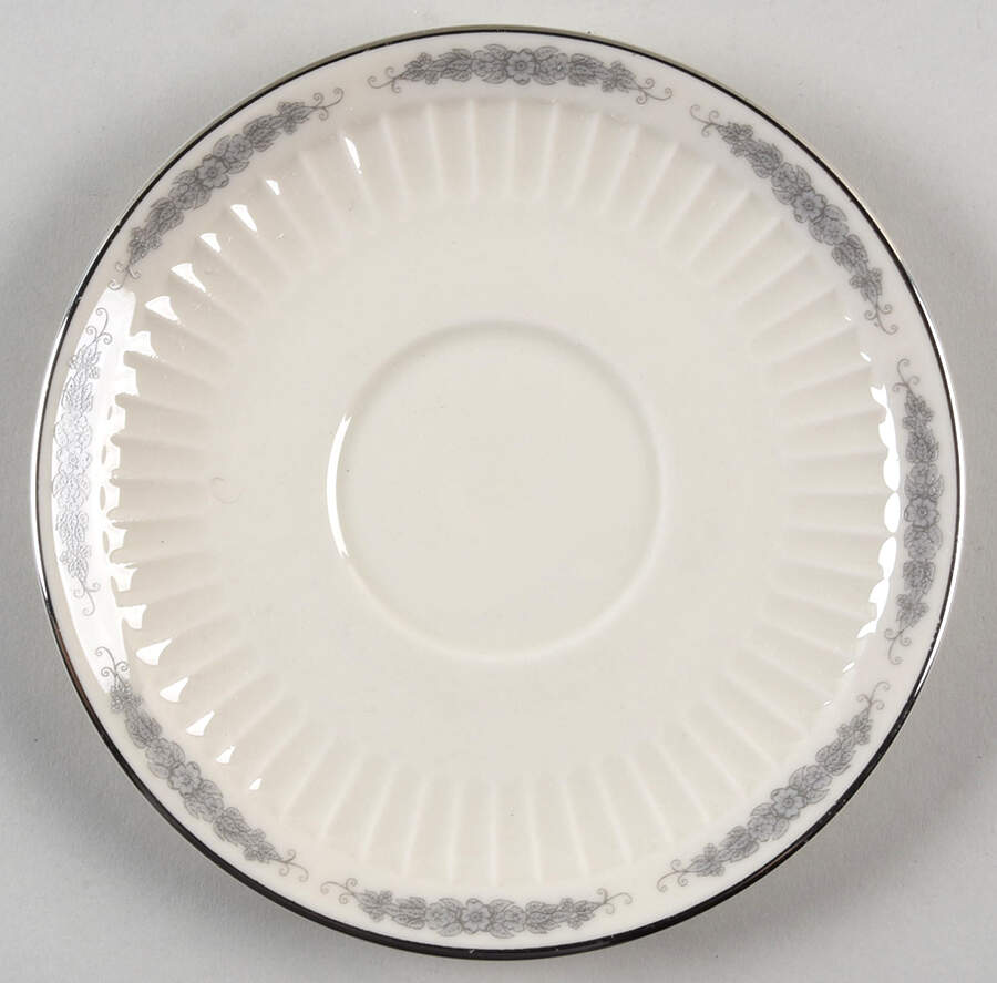 Crissy Rose Gray Saucer by Flintridge-1