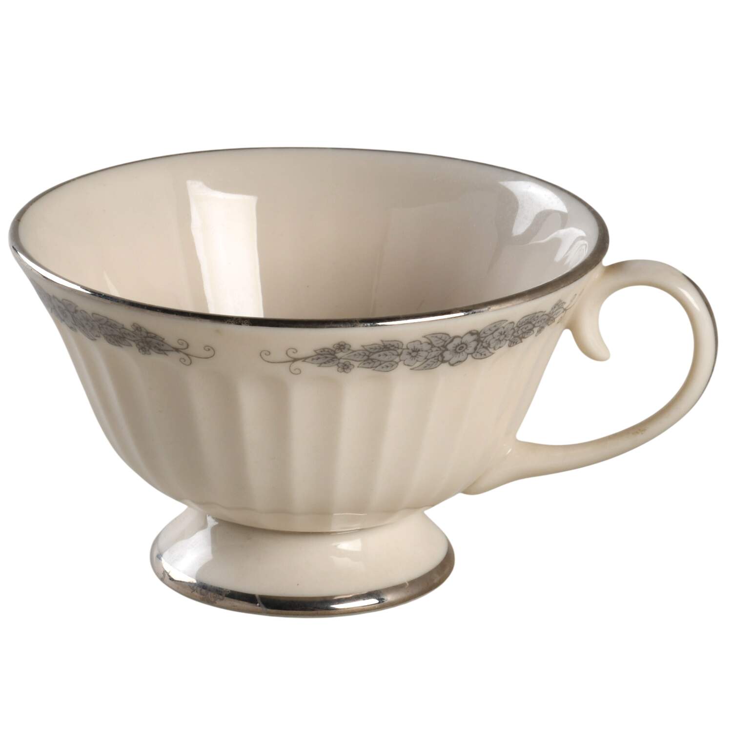 Crissy Rose Gray Footed Cup by Flintridge-1