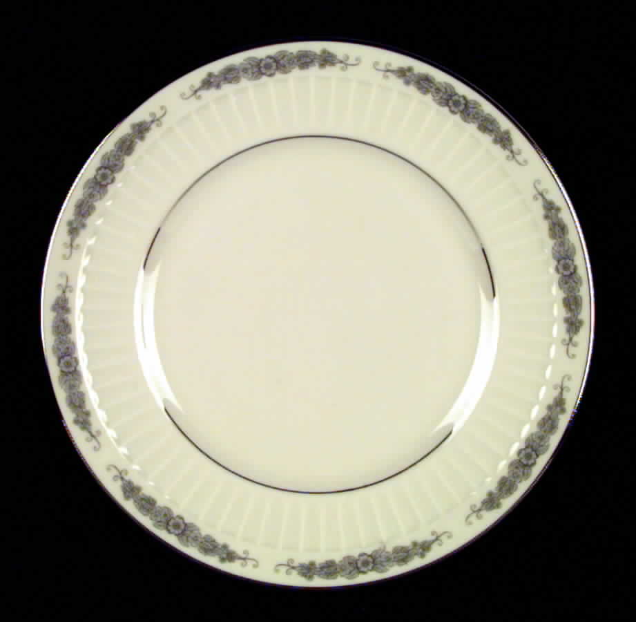 Crissy Rose Gray Salad Plate by Flintridge-1