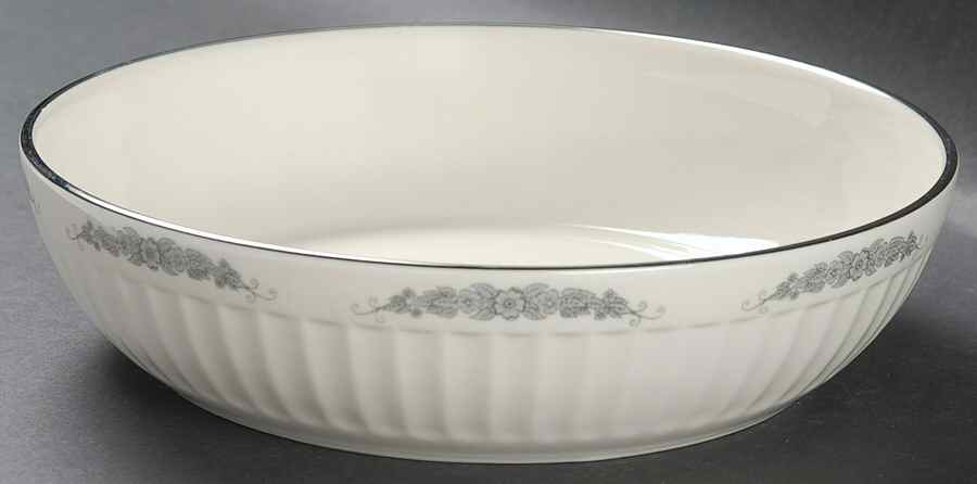 Crissy Rose Gray 8" Round Vegetable Bowl by Flintridge-1