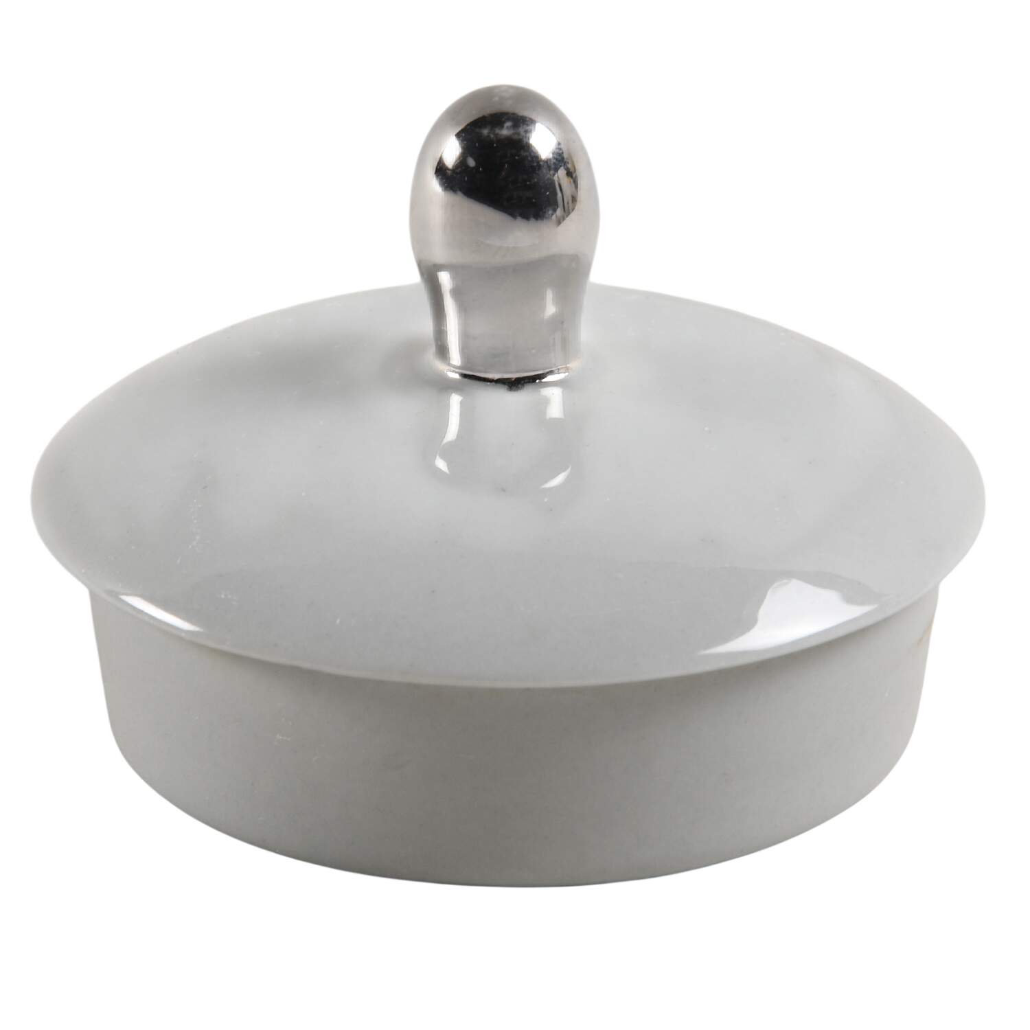 Damask Leaf Grey Lid for Coffee Pot by Flintridge-1