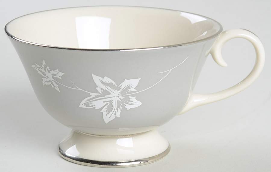 Damask Leaf Grey Footed Cup by Flintridge-1