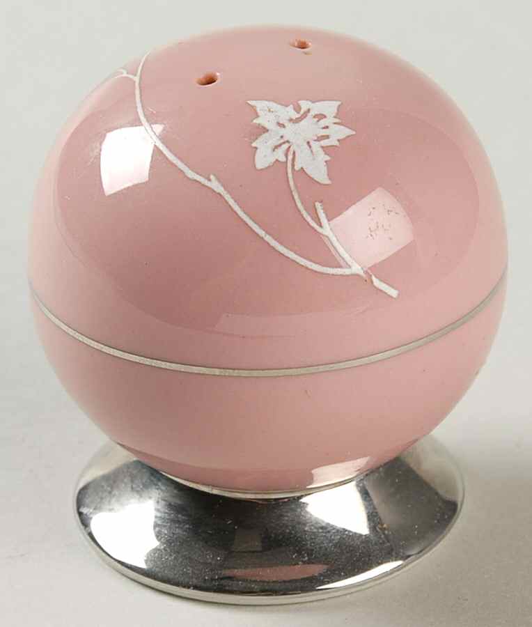 Damask Leaf Pink Salt Shaker by Flintridge-1