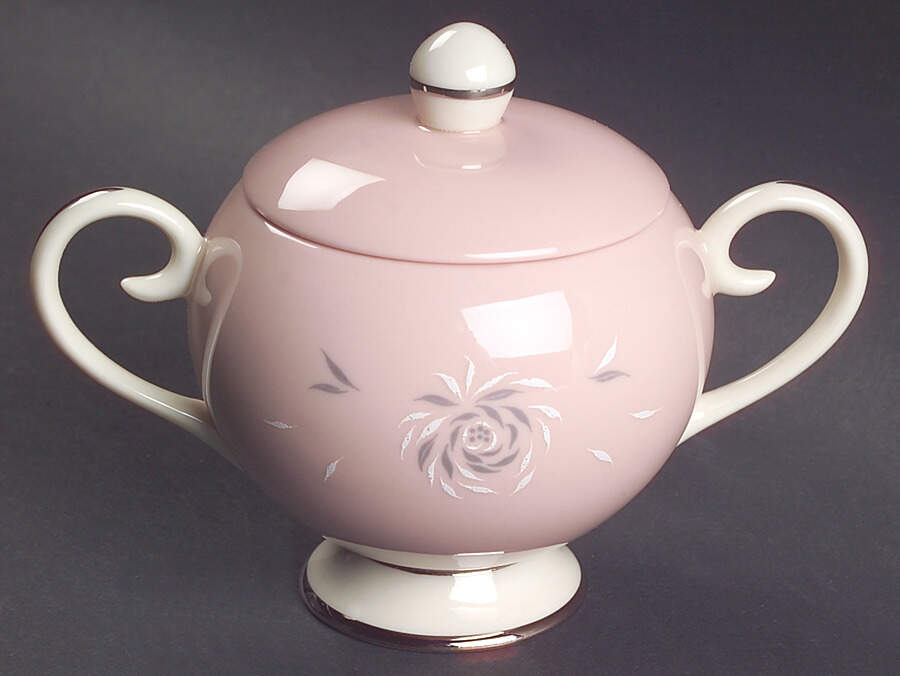 Daybreak Pink Sugar Bowl & Lid by Flintridge-1