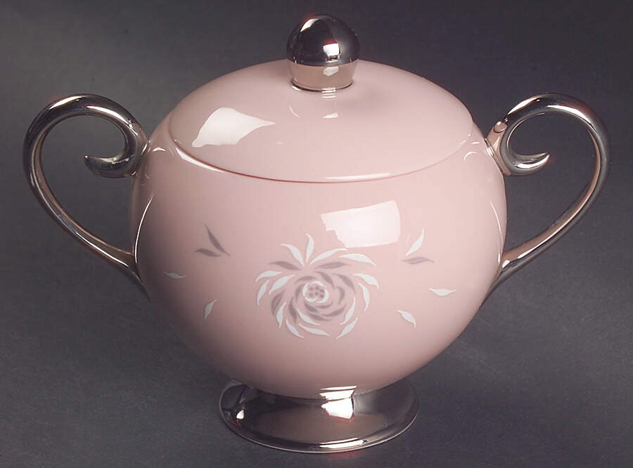 Daybreak Pink Sugar Bowl & Lid by Flintridge-1