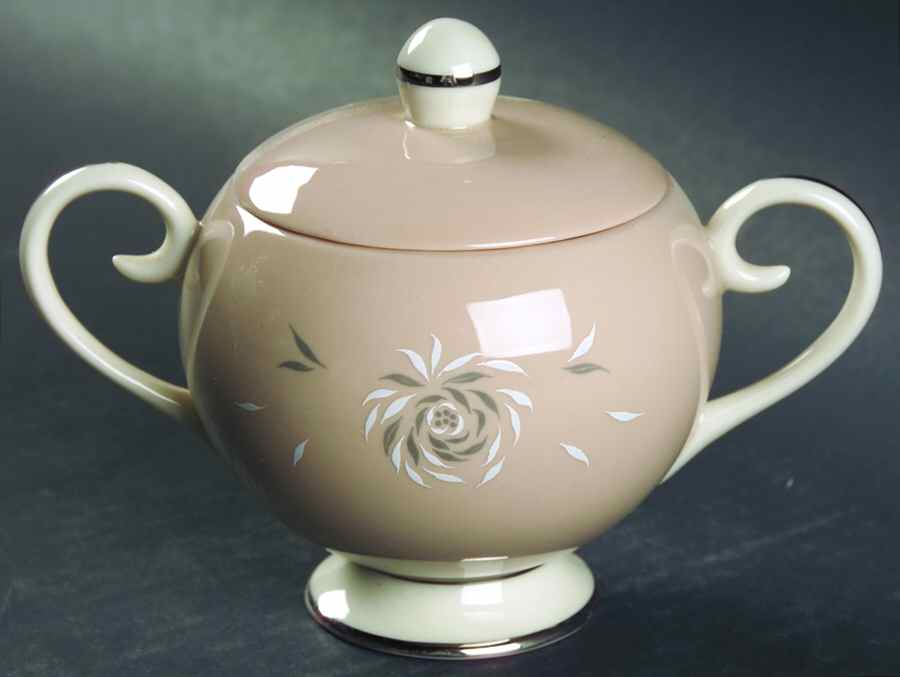 Daybreak Tan Sugar Bowl & Lid by Flintridge-1