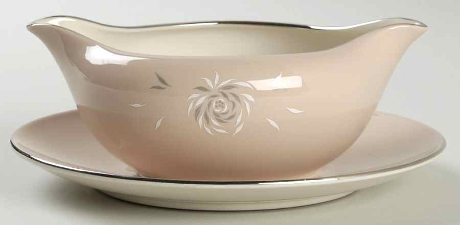 Daybreak Tan Gravy Boat with Attached Underplate by Flintridge-1