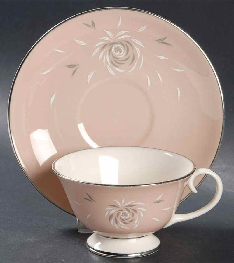 Daybreak Tan Footed Cup & Saucer Set by Flintridge-1