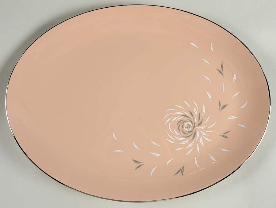 Daybreak Tan 14" Oval Serving Platter by Flintridge-1