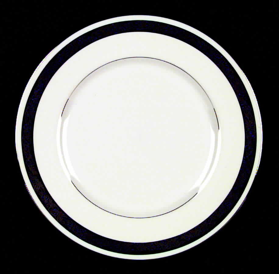 Elegante (Platinum Trim, Rim Shape) Salad Plate by Flintridge-1