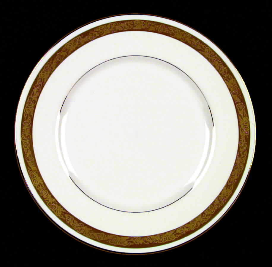 Elegante (Rim, Gold Trim) Salad Plate by Flintridge-1