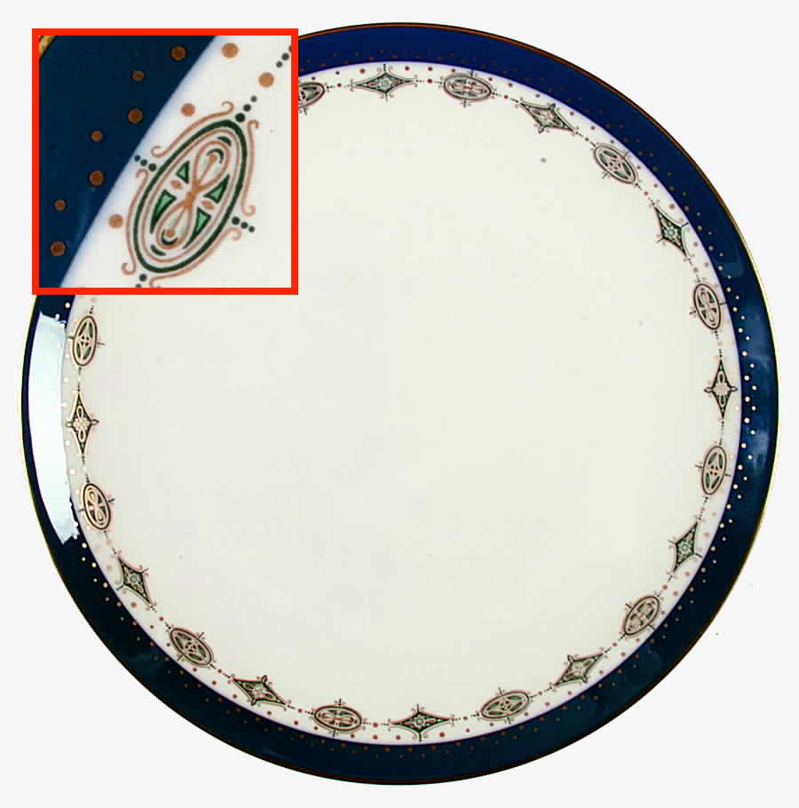 Empress Mystic Blue (Gold Trim, Coupe) Dinner Plate by Flintridge-1