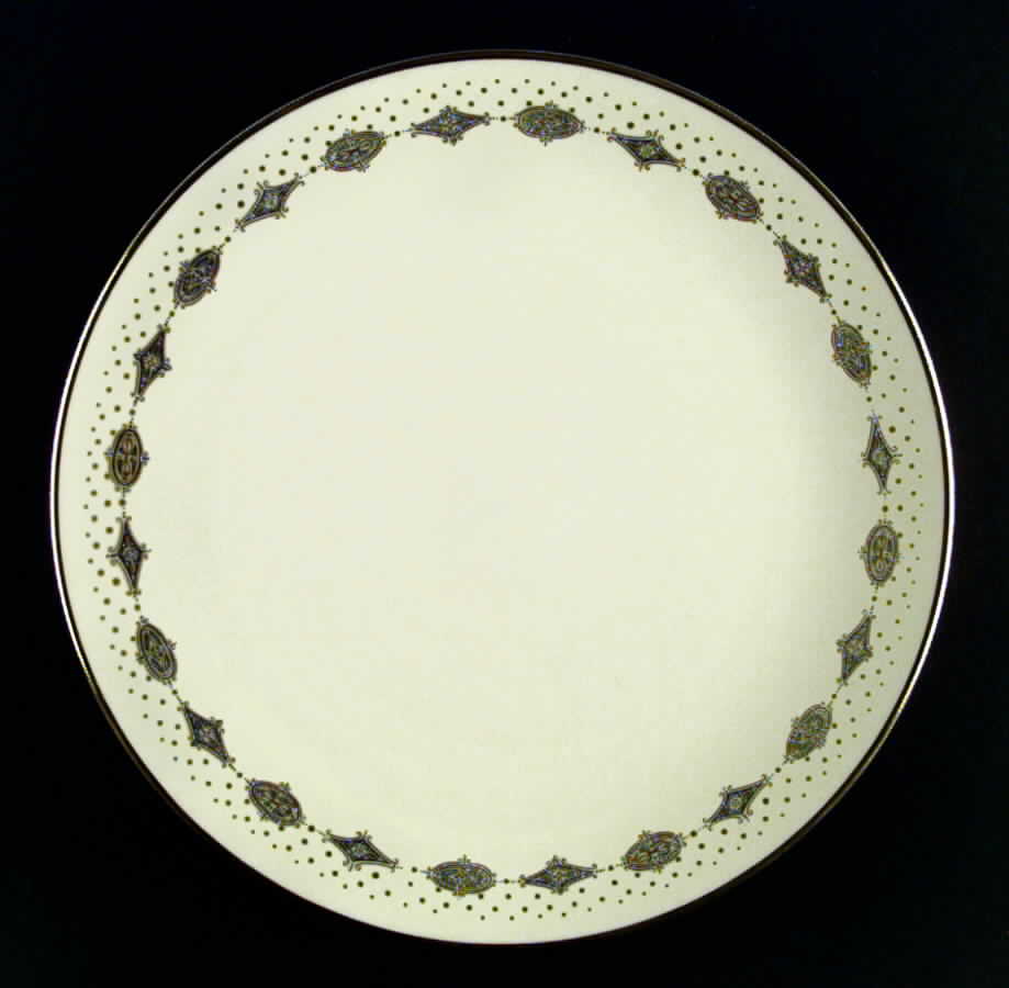 Empress No Color Band (Gold Trim, Coupe) Dinner Plate by Flintridge-1