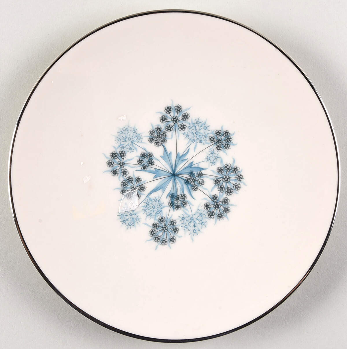 Evening Shadows No Color Band (Platinum Trim) Bread & Butter Plate by Flintridge-1