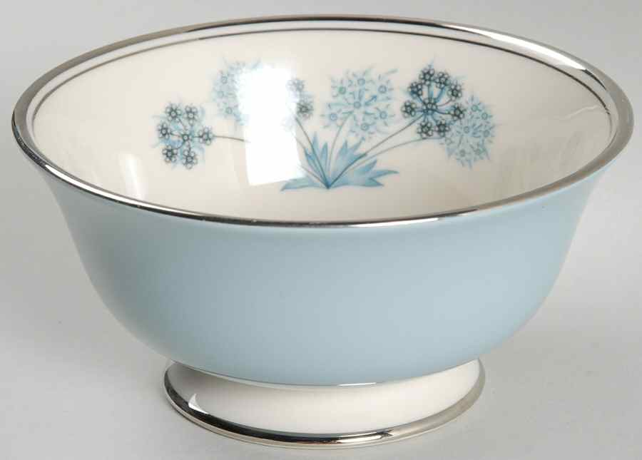 Evening Shadows Strata Blue (Platinum Trim, Coupe) Coupe Cereal Bowl by Flintridge-1