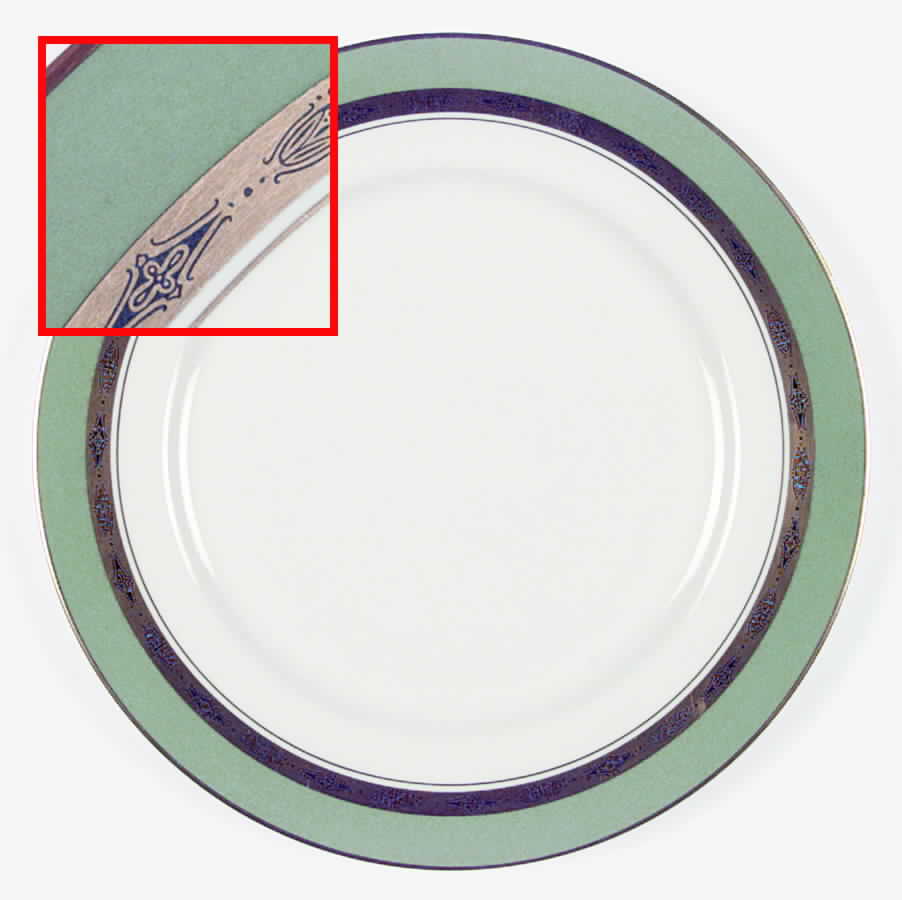 First Lady Green (Gold Trim, Rim) Dinner Plate by Flintridge-1