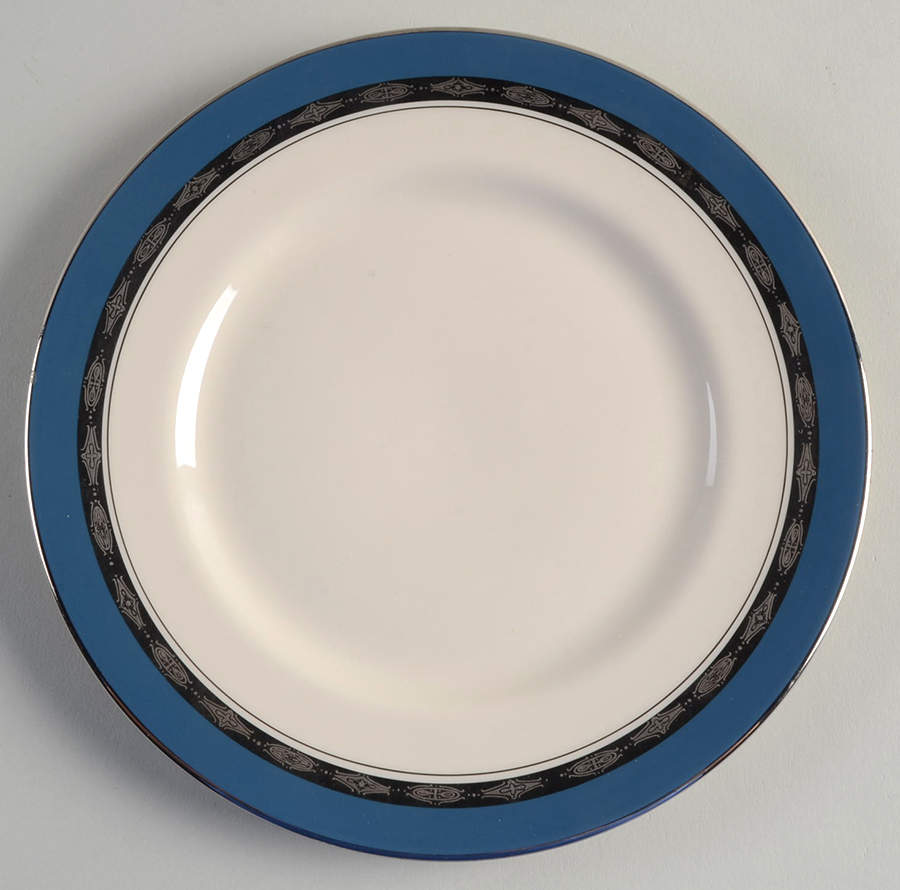 First Lady Mystic (Platinum Trim, Rim) Salad Plate by Flintridge-1