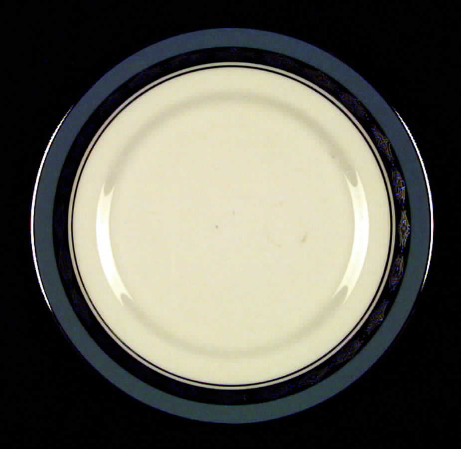 First Lady Peacock (Platinum Trim, Rim) Bread & Butter Plate by Flintridge-1