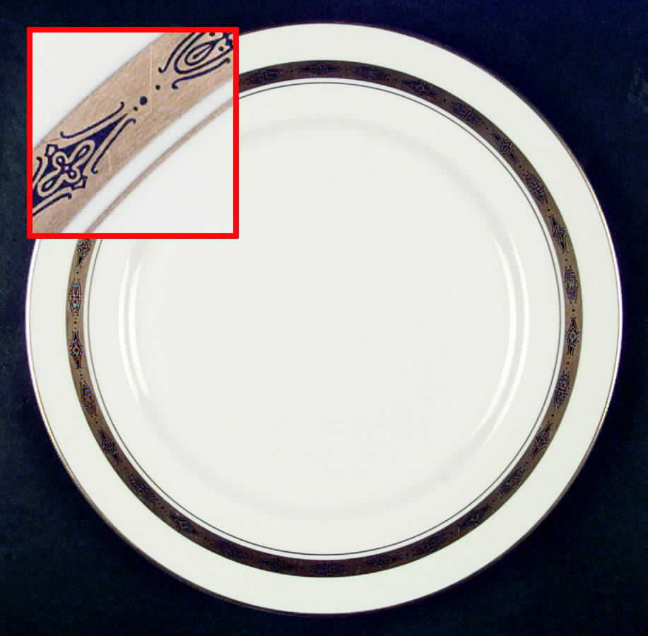 First Lady No Color (Gold Trim, Rim) Dinner Plate by Flintridge-1