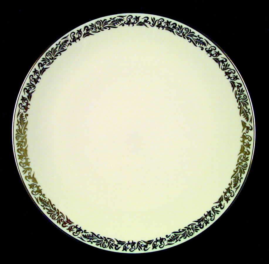 Florentine No Color Band (Gold Trim, Coupe) Dinner Plate by Flintridge-1