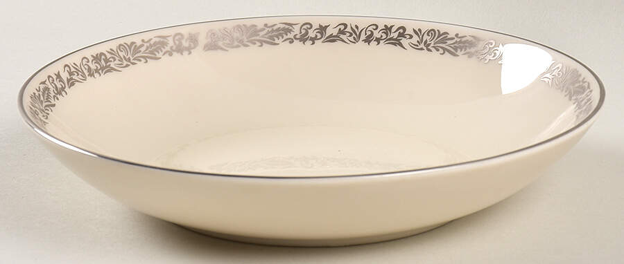 Florentine No Color Band (Platinum Trim, Coupe) Coupe Soup Bowl by Flintridge-1