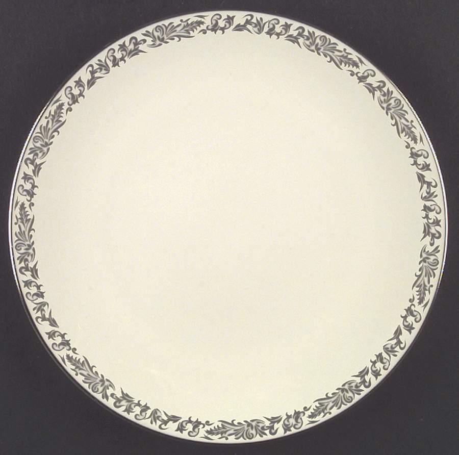 Florentine No Color Band (Platinum Trim, Coupe) Salad Plate by Flintridge-1