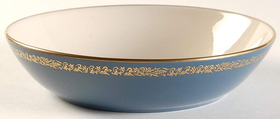 Florentine Mystic Blue (Gold Trim, Coupe) 8" Round Vegetable Bowl by Flintridge-1