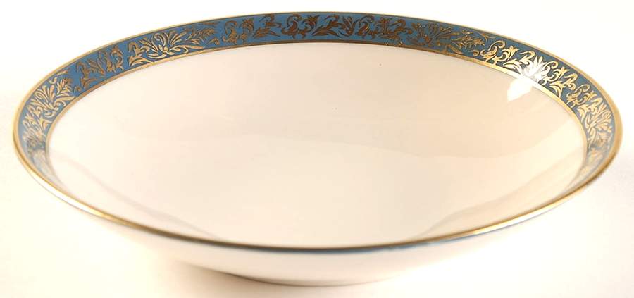 Florentine Mystic Blue (Gold Trim, Coupe) Fruit/Dessert (Sauce) Bowl by Flintridge-1