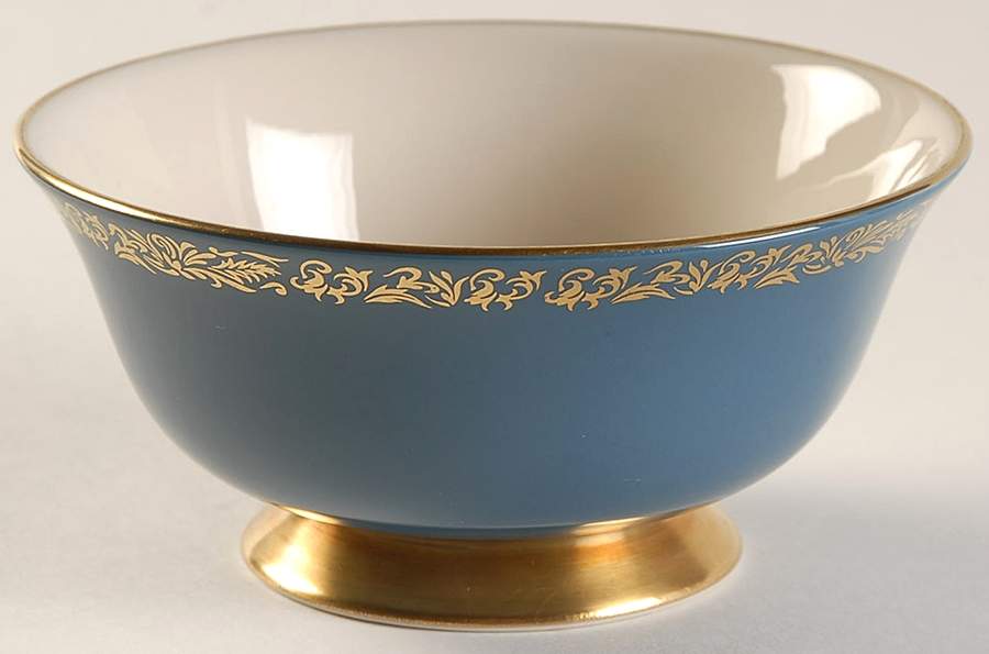 Florentine Mystic Blue (Gold Trim, Coupe) Coupe Cereal Bowl by Flintridge-1