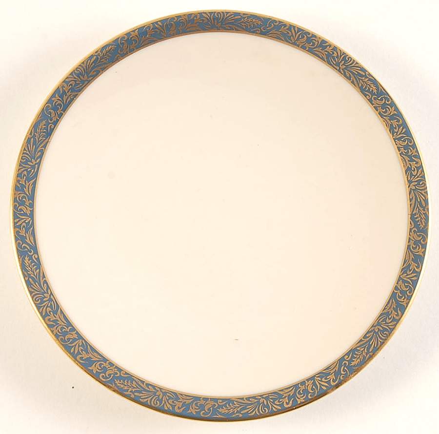 Florentine Mystic Blue (Gold Trim, Coupe) Bread & Butter Plate by Flintridge-1