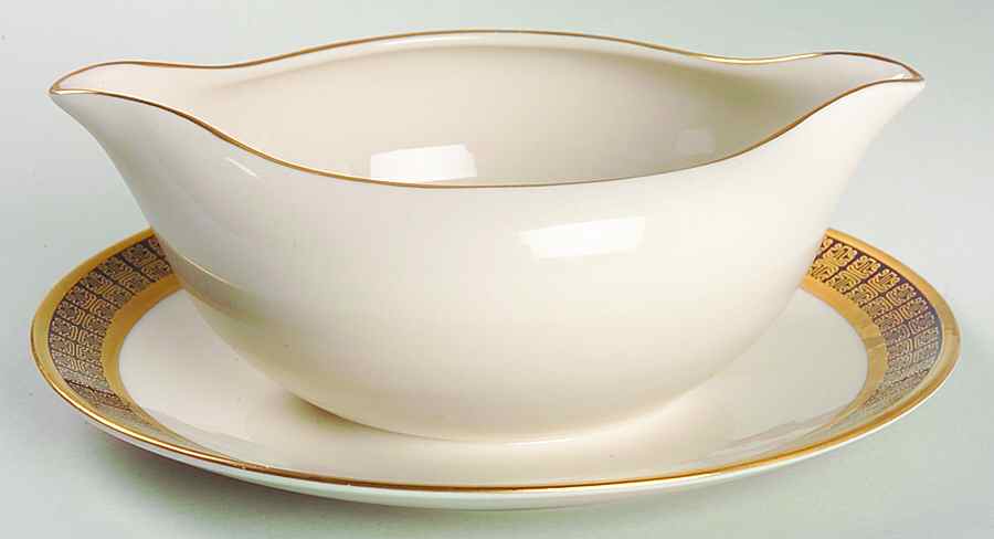 Forum Gold Gravy Boat with Attached Underplate by Flintridge-1
