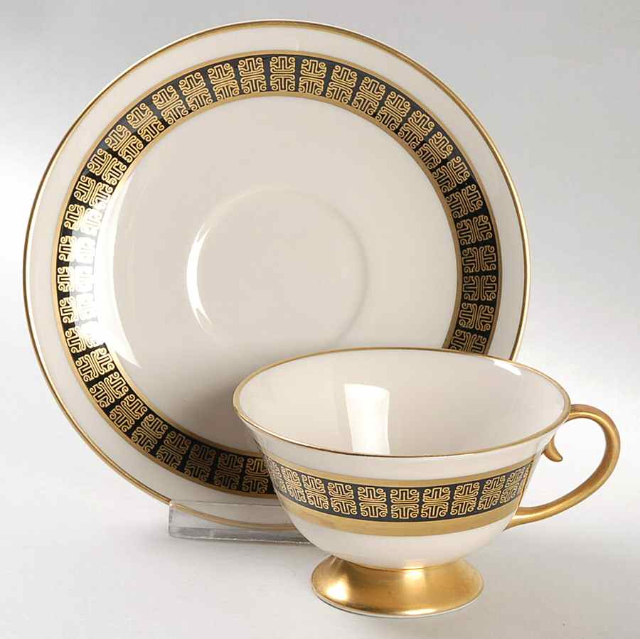 Forum Gold Footed Cup & Saucer Set by Flintridge-1