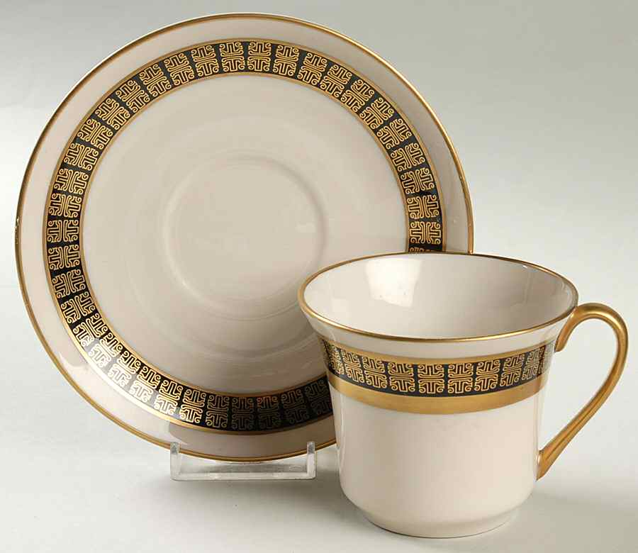 Forum Gold Flat Cup & Saucer Set by Flintridge-1