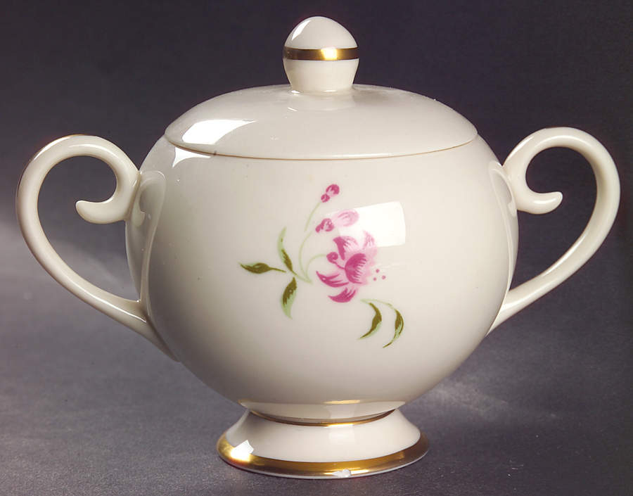 Fuschia (Gold) Sugar Bowl & Lid by Flintridge-1