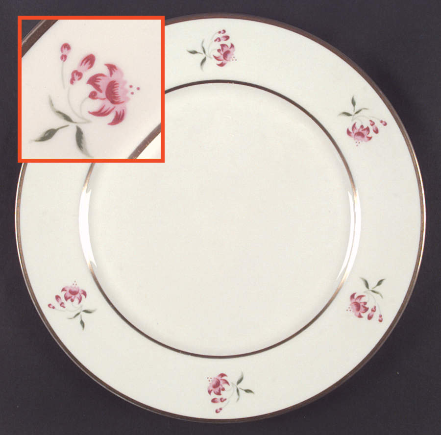 Fuschia (Gold) Dinner Plate by Flintridge-1