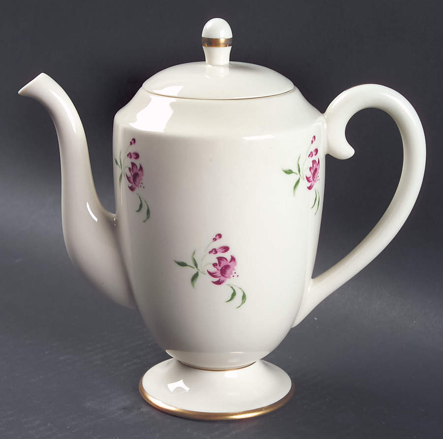 Fuschia (Gold) Coffee Pot & Lid by Flintridge-1