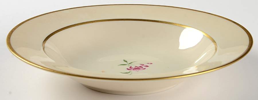 Fuschia (Gold) Rim Soup Bowl by Flintridge-1