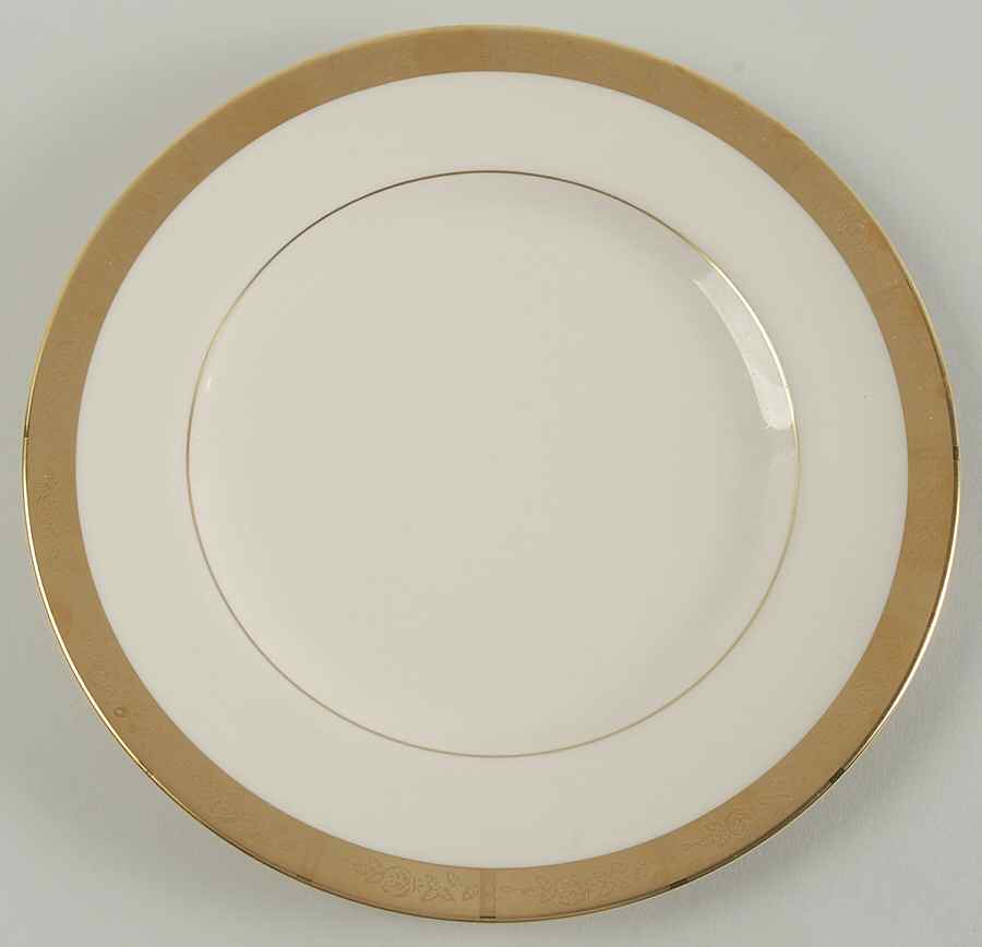 Georgian Rose No Color Band (Gold Trim, Rim) Salad Plate by Flintridge-1