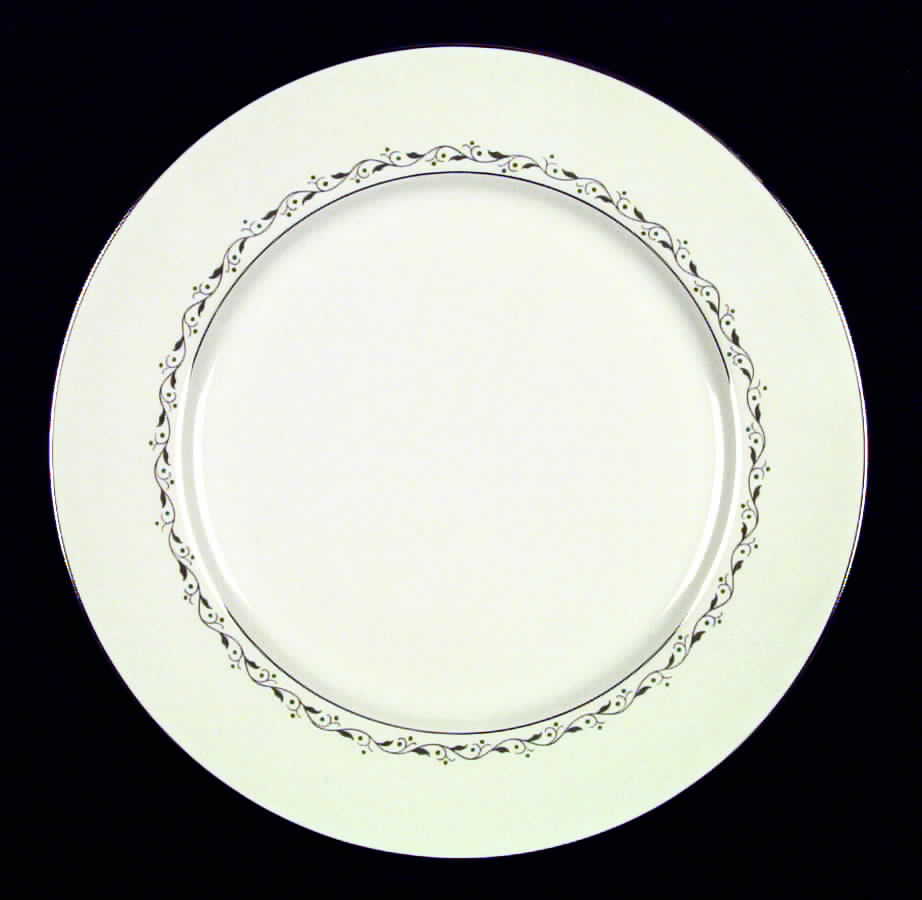 Glendora Grey (Rim) Dinner Plate by Flintridge-1
