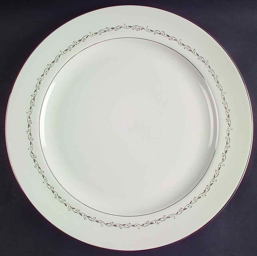 Glendora Grey (Rim) 14" Chop Plate (Round Platter) by Flintridge-1