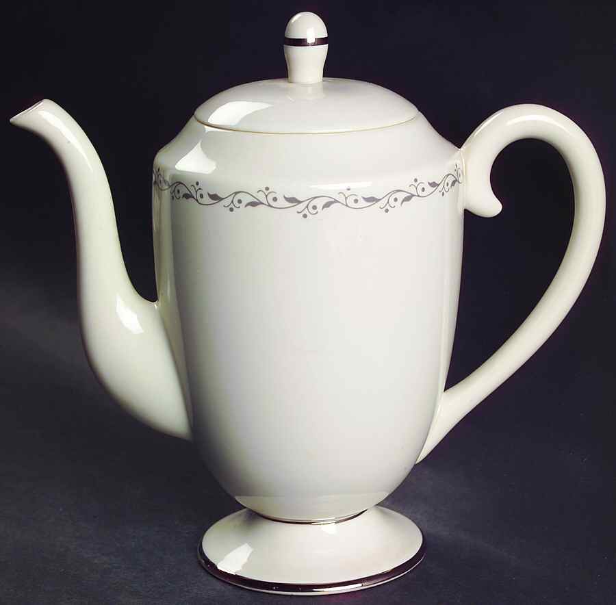 Glendora Grey (Rim) Coffee Pot & Lid by Flintridge-1