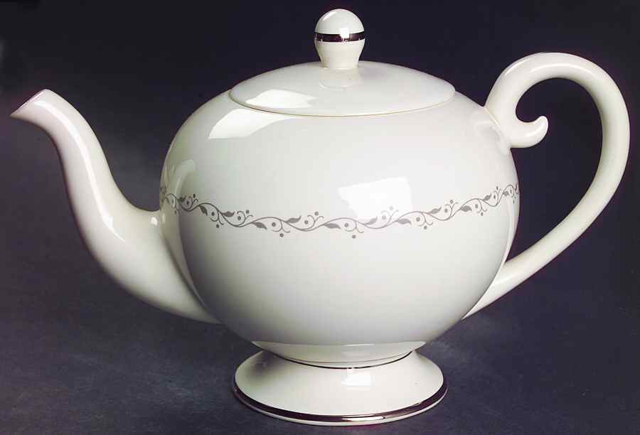 Glendora Grey (Rim) Teapot & Lid by Flintridge-1